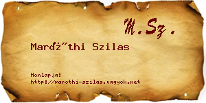 Maróthi Szilas névjegykártya
